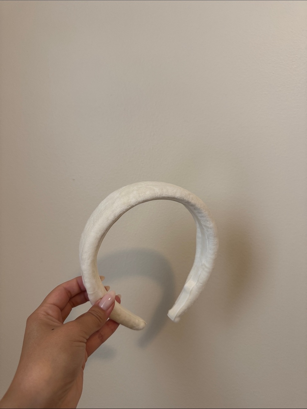 Plush Padded Headband in Ivory